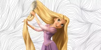 rapunzel para colorir
