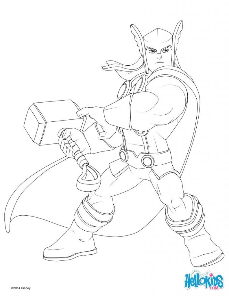 thor para colorir e pintar