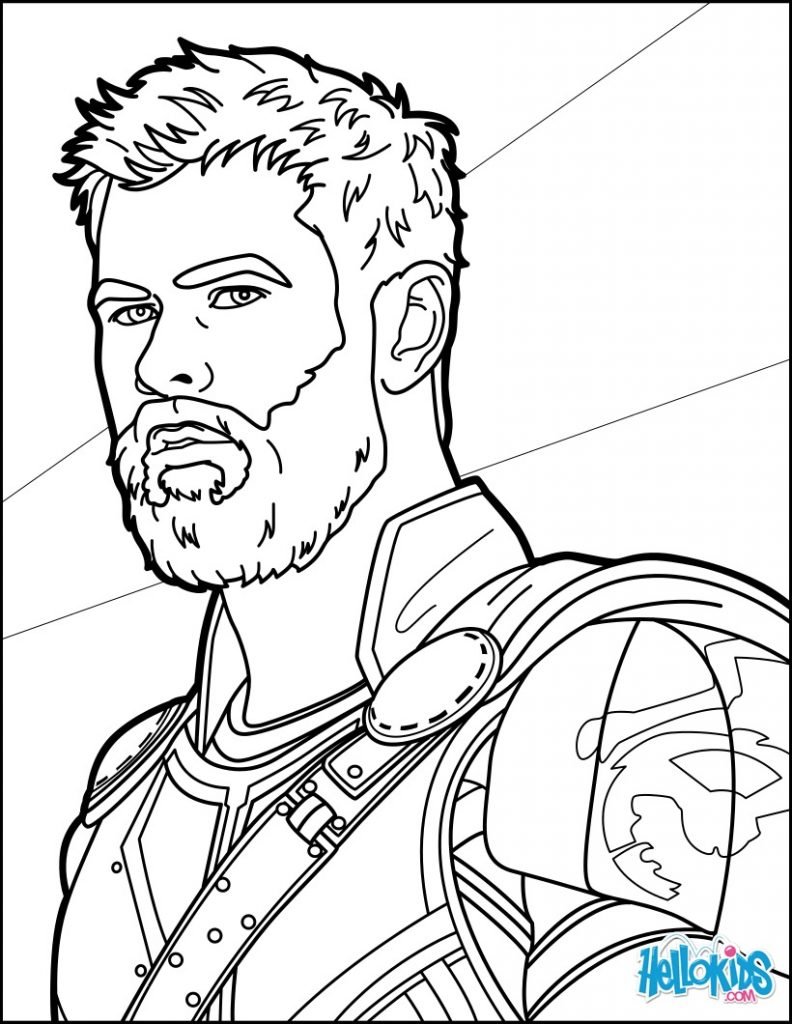 thor para colorir e pintar