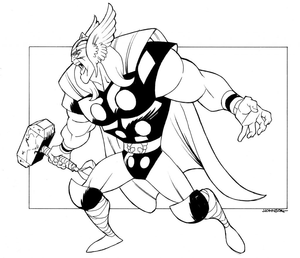 thor para colorir e pintar