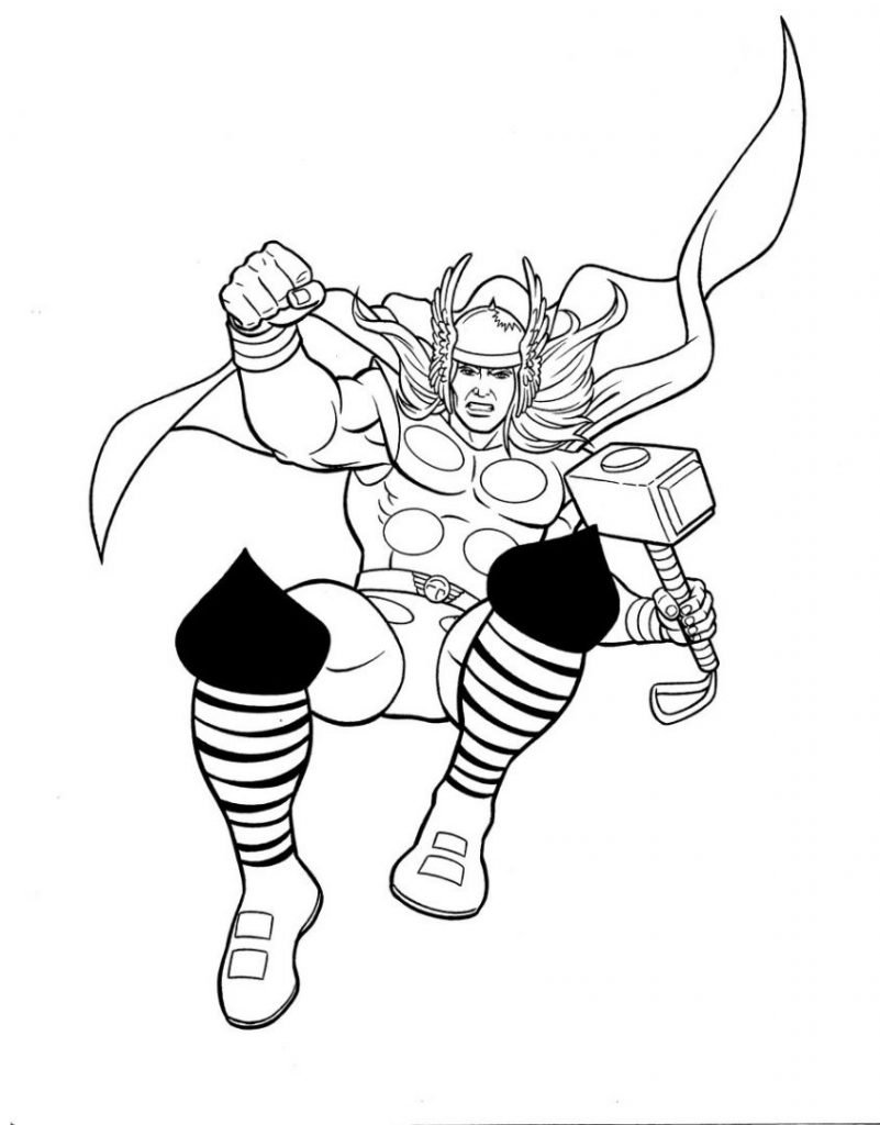 thor para colorir e pintar