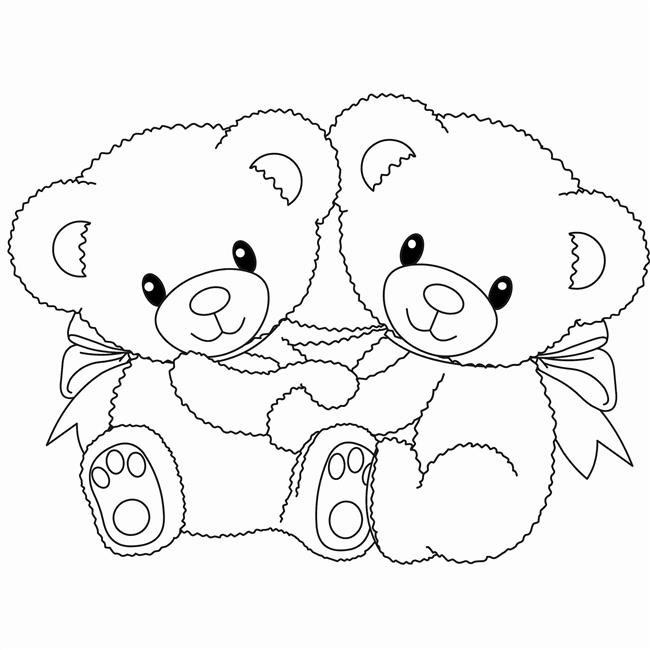 urso para colorir amigos