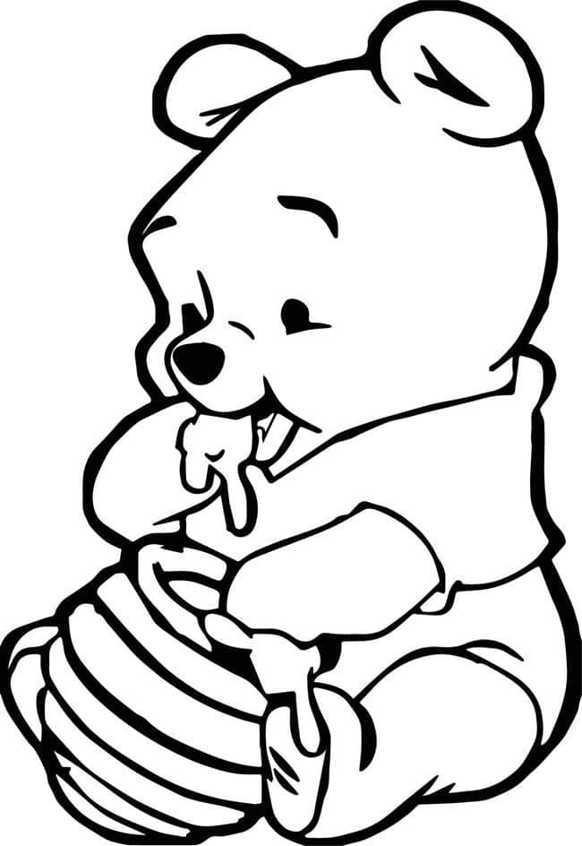 urso para colorir baby