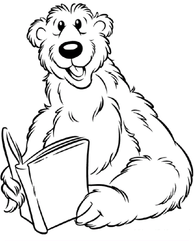 urso para colorir barney