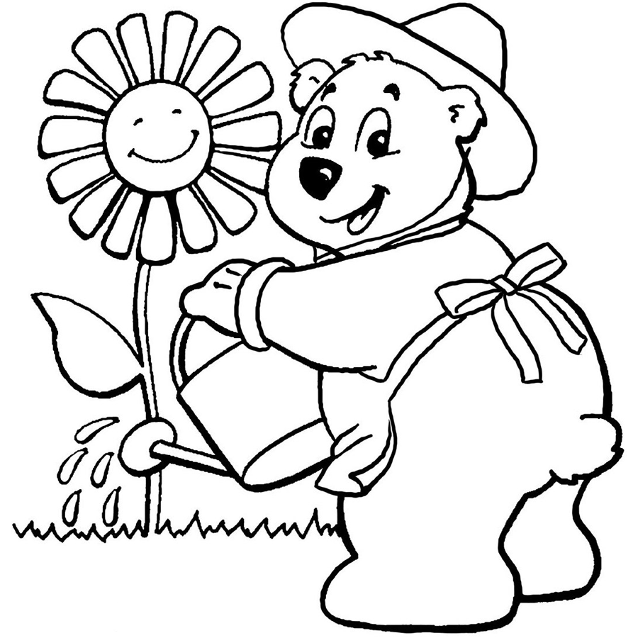 Imagem urso desenho colorir