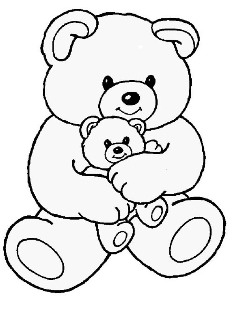 urso para colorir e pintar