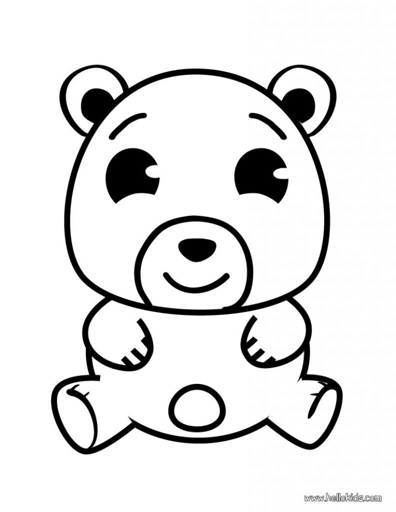 urso para colorir e pintar