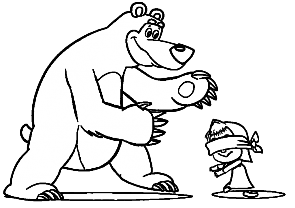 urso para colorir e pintar