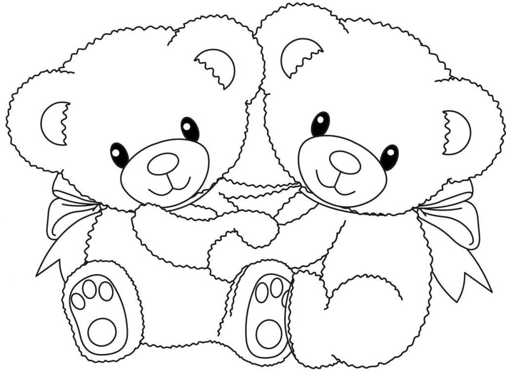 urso para colorir e pintar
