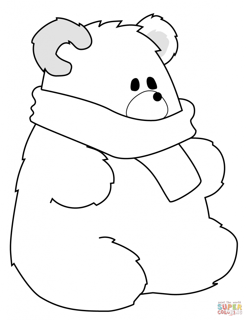 urso para colorir e pintar