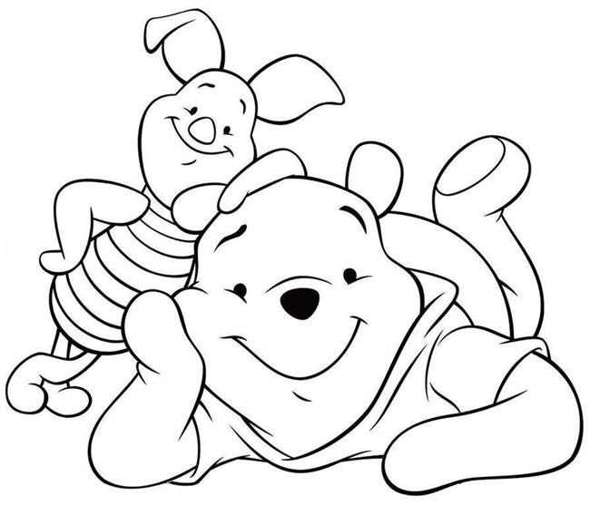 urso para colorir leitao pooh