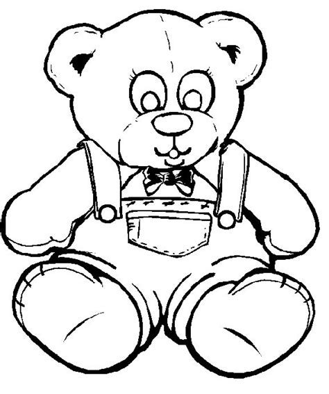 urso para colorir macacao