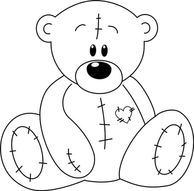 urso para colorir pelucia