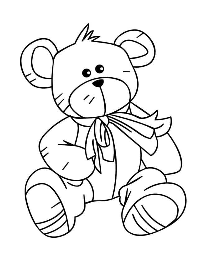 urso para colorir plush