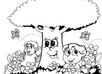 Árvore para Colorir e Imprimir – Muito Fácil árvore para colorir e pintar