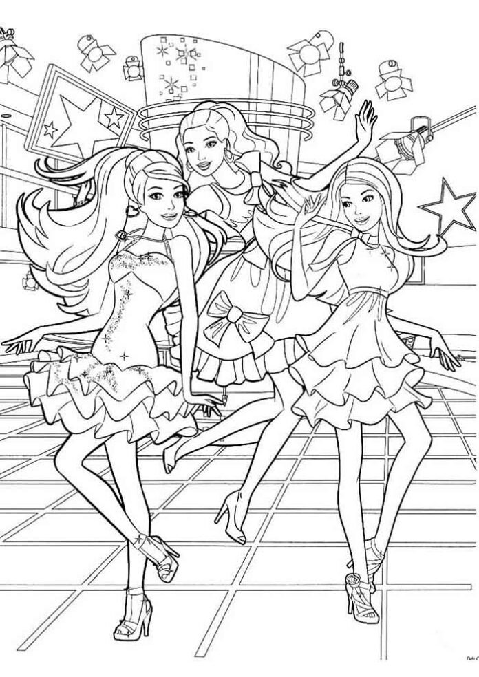+150 Desenhos da Barbie para Colorir e Imprimir