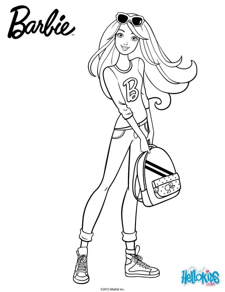 barbie para colorir e pintar