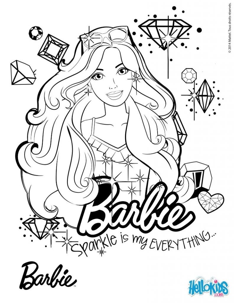 barbie para colorir e pintar