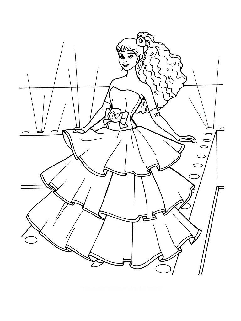 desenho da barbie para colorir