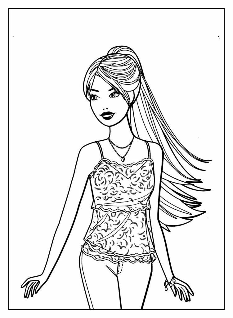 desenhos da barbie para colorir fashionista