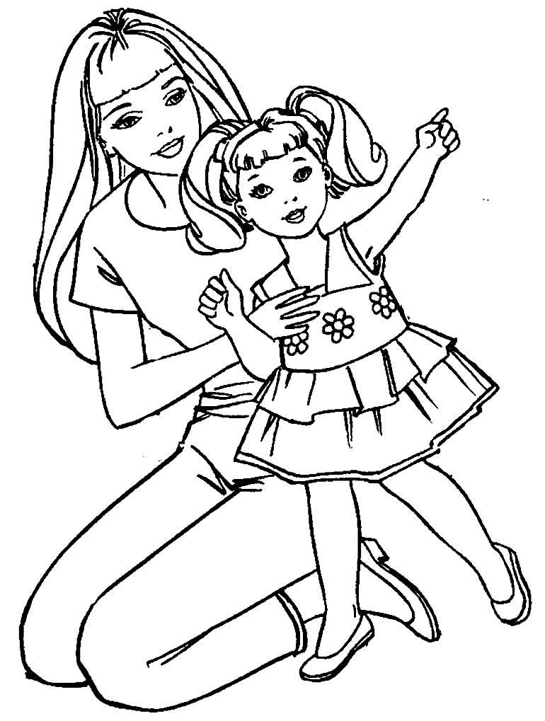 desenhos da barbie para colorir filha