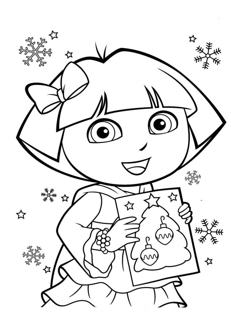 dora aventureira para colorir e pintar