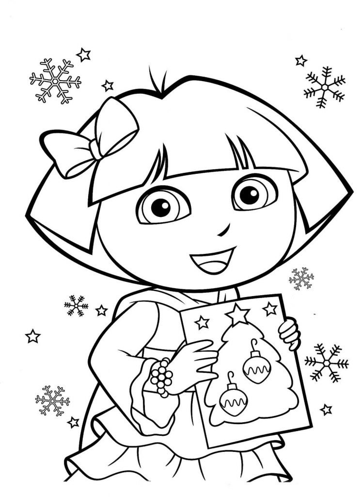 dora aventureira para colorir e pintar