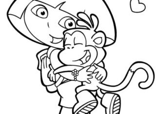 dora aventureira para colorir e pintar