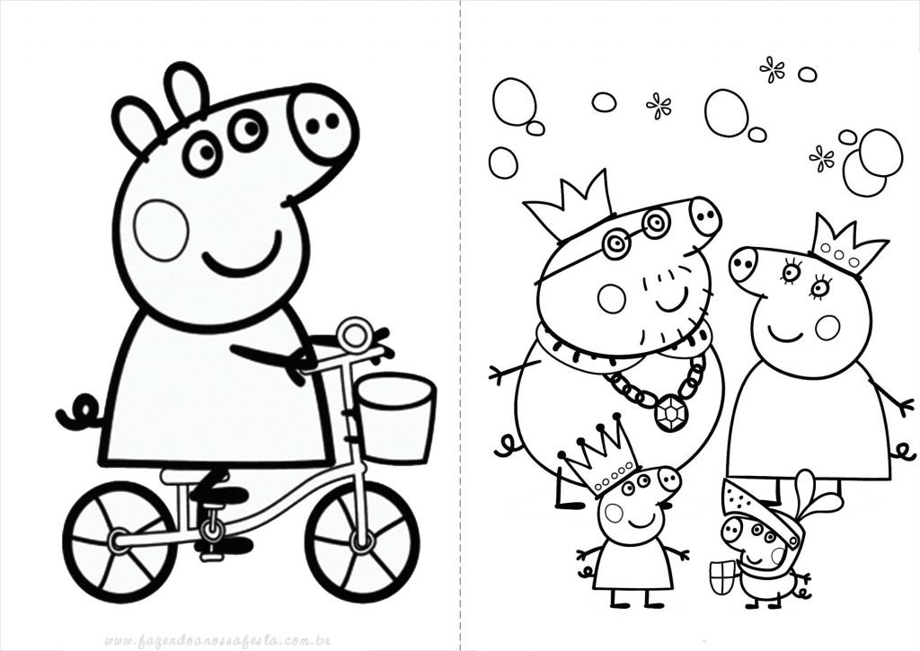 peppa pig para colorir e pintar