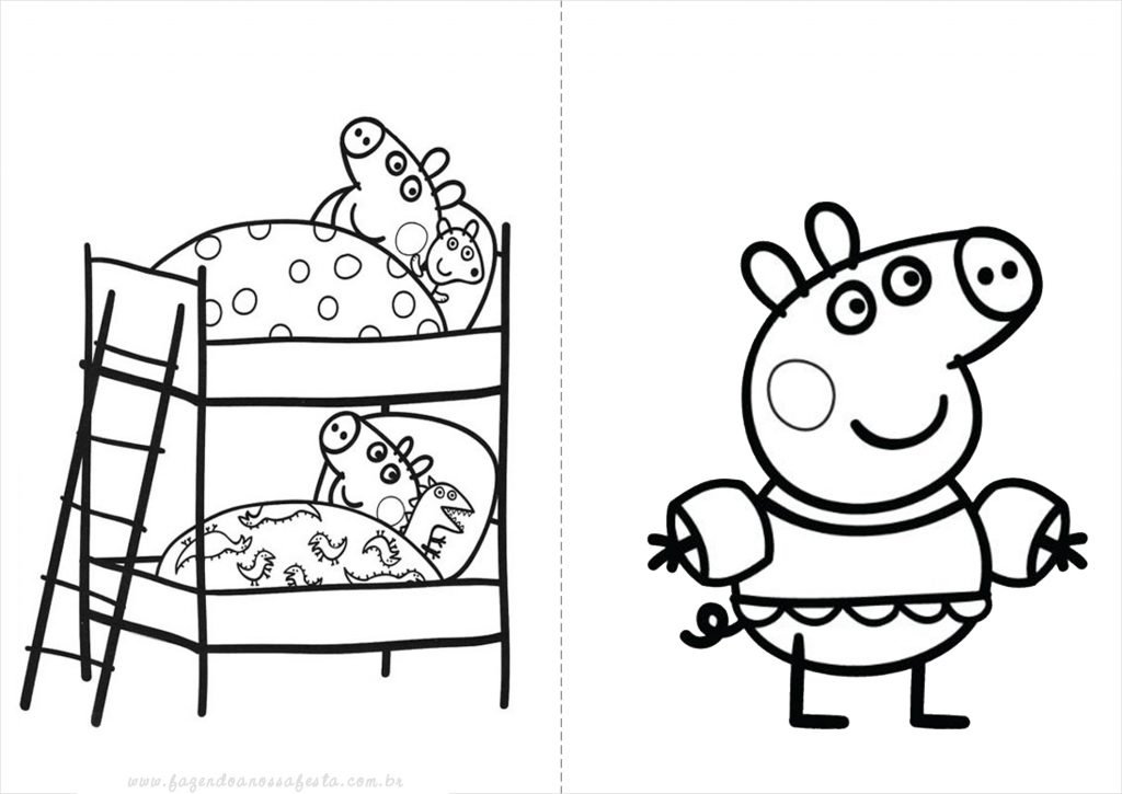 peppa pig para colorir e pintar