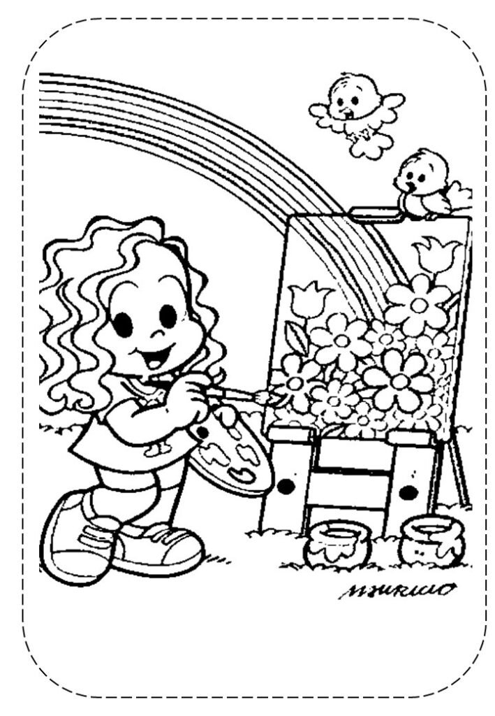 72【DESENHOS ANIMADOS PARA COLORIR】→ Grátis!  Monica para colorir, Desenho  da monica, Turma da monica colorir