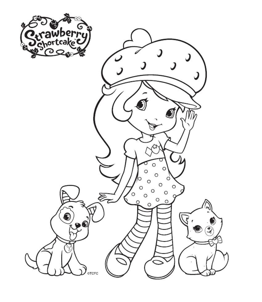 desenhos moranguinho para colorir pets