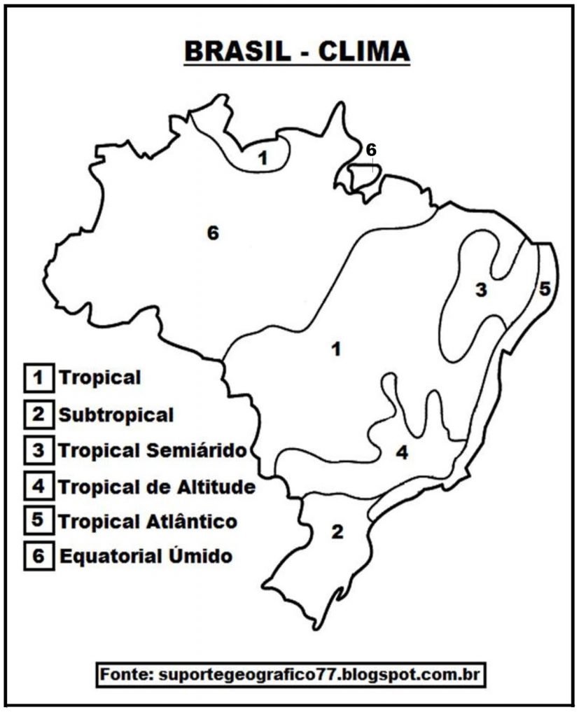 Mapa do Brasil para Colorir e Imprimir 1
