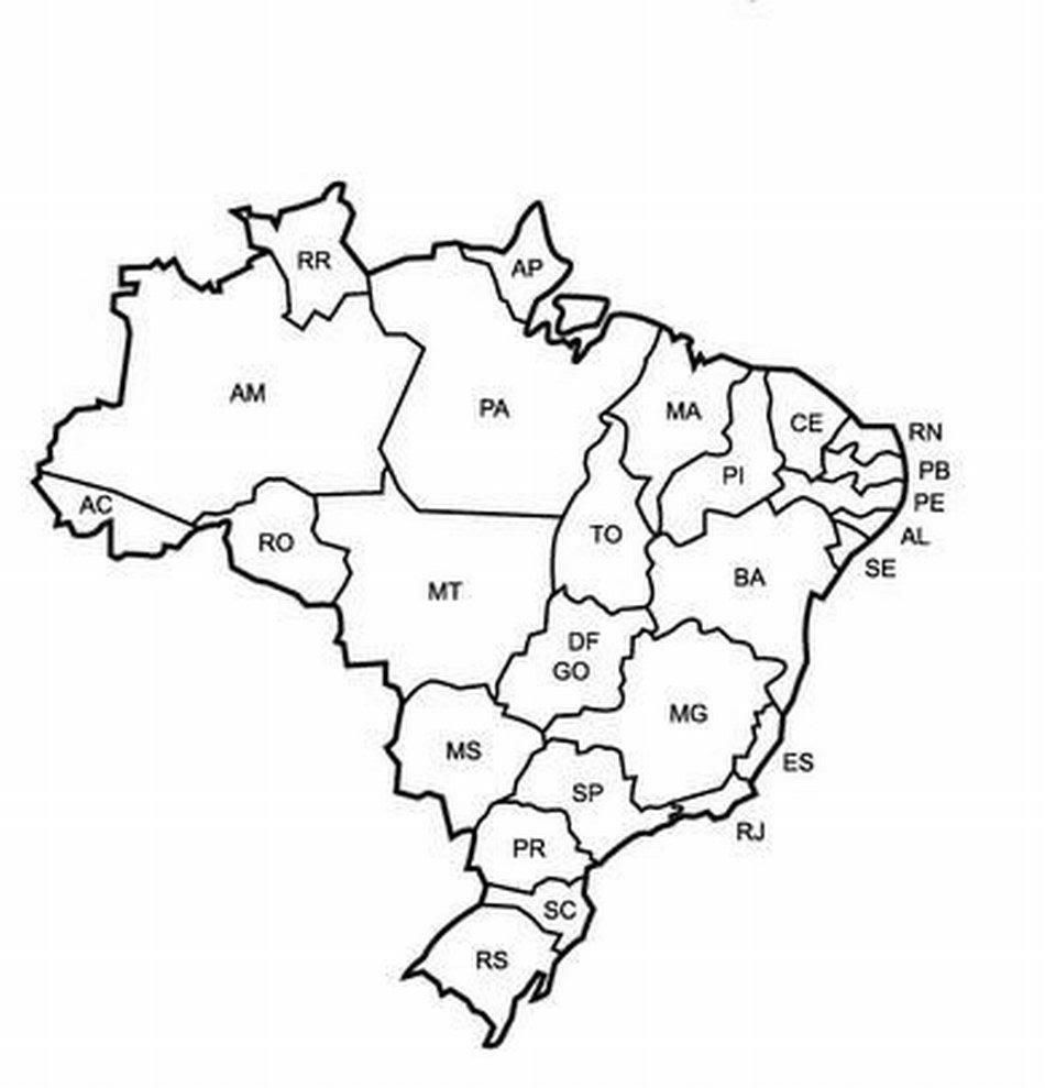 Mapa do Brasil para Colorir e Imprimir 1