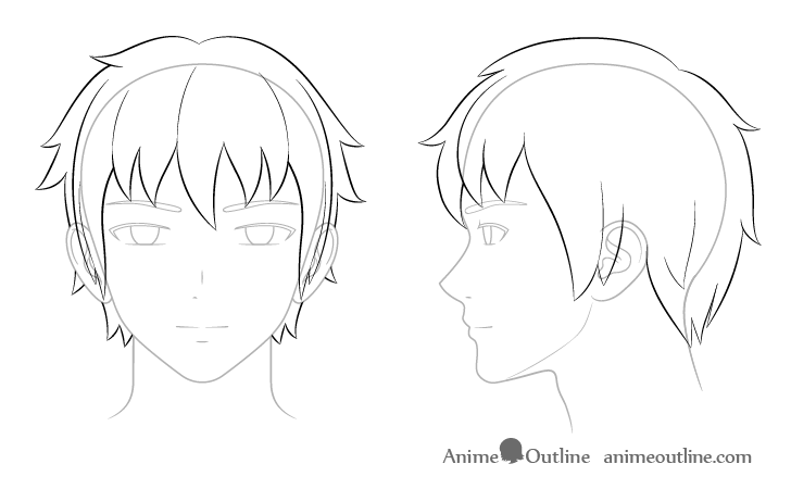 COMO DESENHAR CABELO DE ANIME E MANGÁ FEMININO E MASCULINO