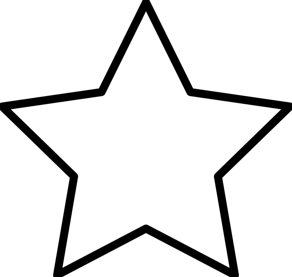 Desenho de Estrela para Pintar Imprimir e Colorir