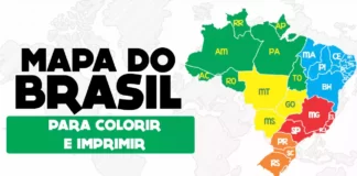 Mapa do Brasil para Colorir e Imprimir – Muito Fácil mapa do Brasil para colorir