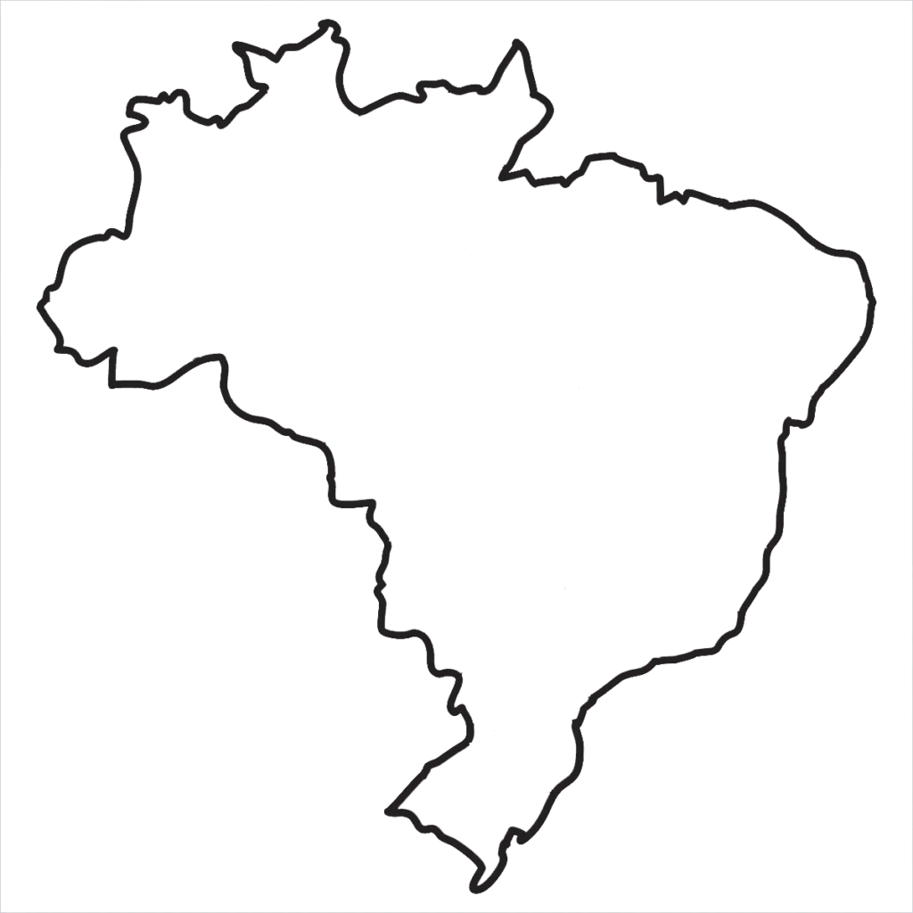 Desenhos do mapa do Brasil para colorir