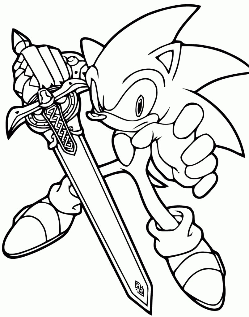 sonic para colorir e imprimir game