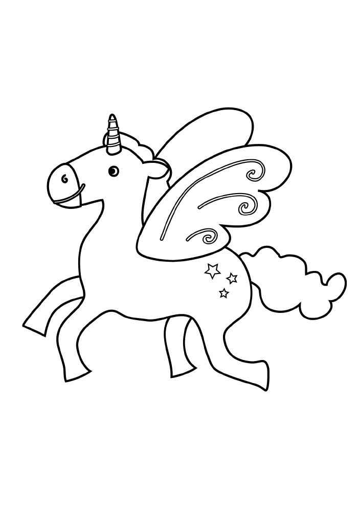 unicornio para colorir com asas unicornio para colorir com asas