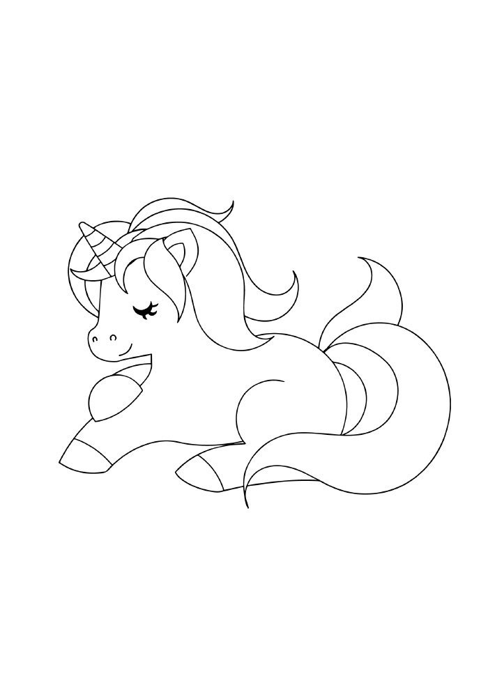 unicornio para colorir deitado unicornio para colorir deitado