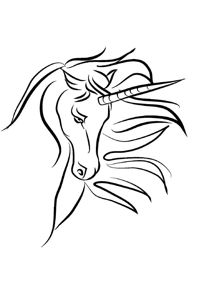 unicornio para colorir elegante 1 unicornio para colorir elegante 1