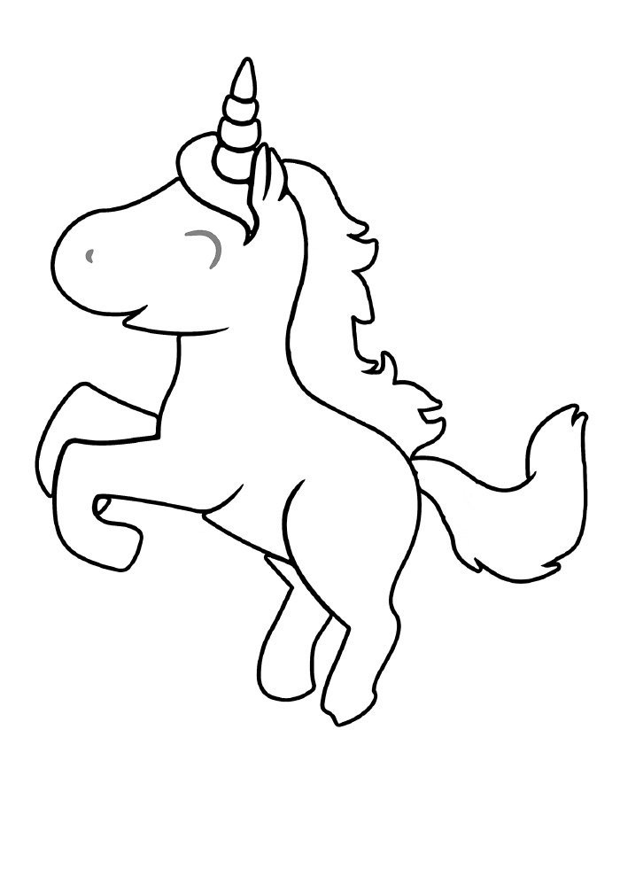 unicornio para colorir feliz