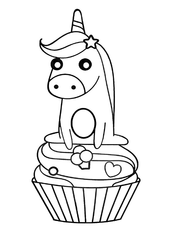 unicornio para colorir no cupcake unicornio para colorir no cupcake