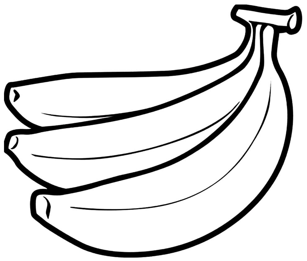 Desenho de Banana para Colorir - Colorir.com