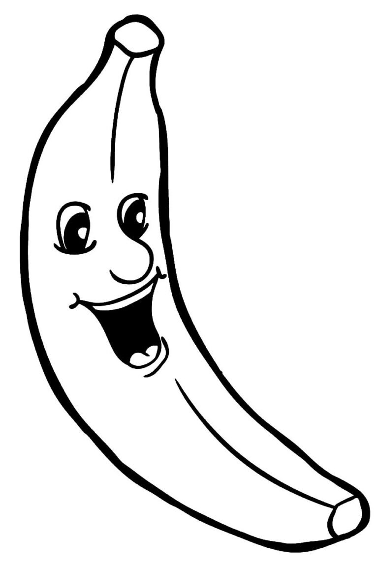 +100 Desenhos de Banana para Colorir e Imprimir
