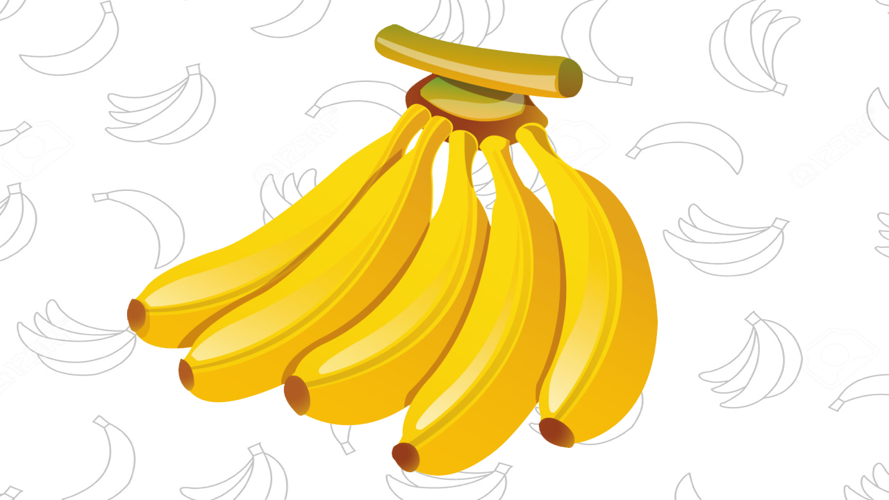 Banana para colorir