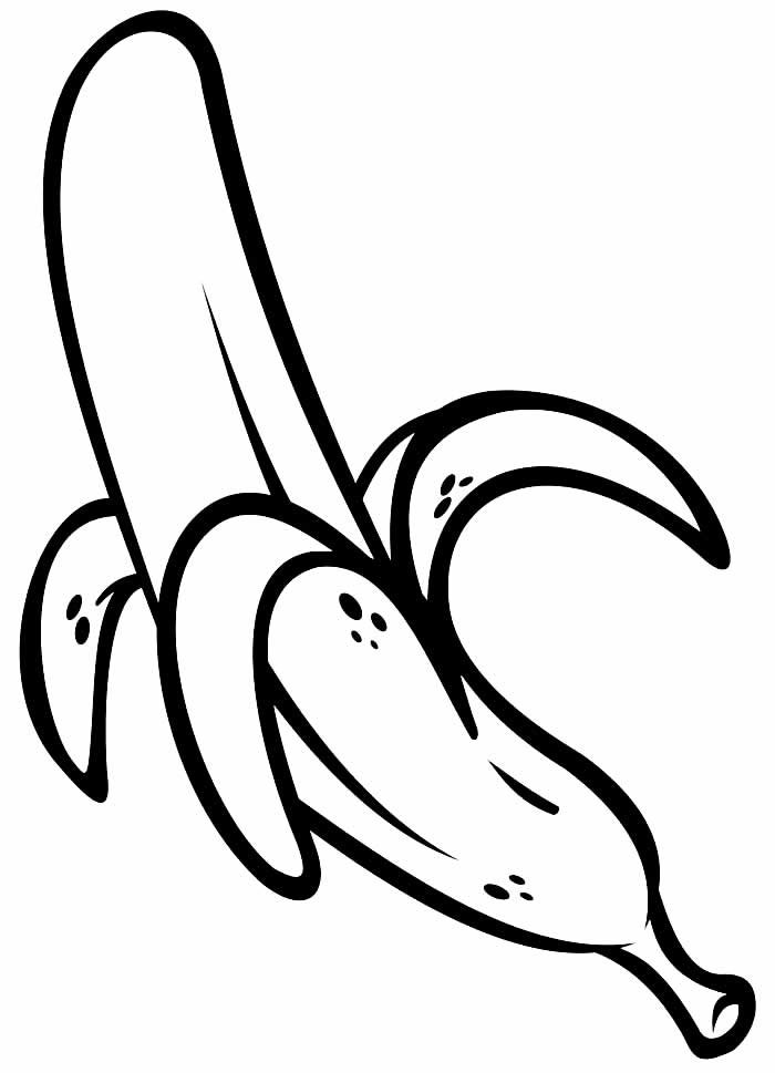 Desenho de banana para colorir para crianças