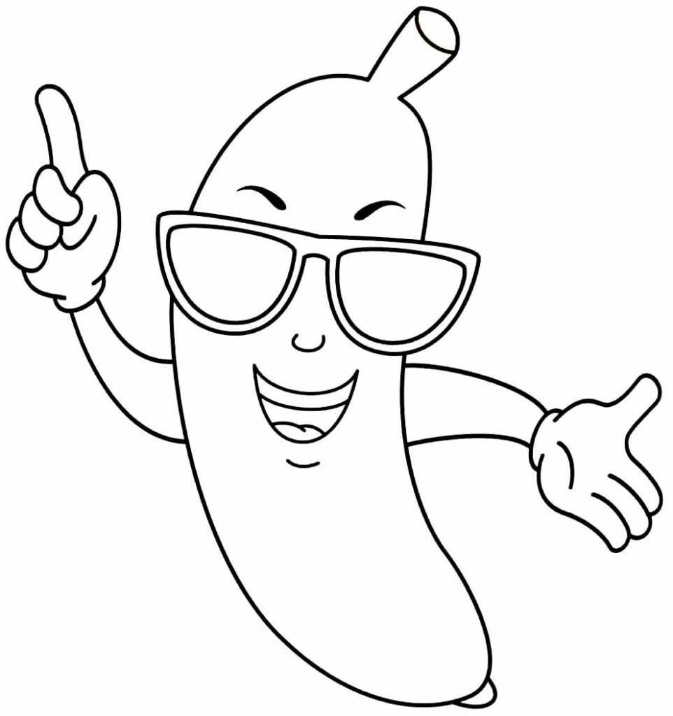 100 Desenhos de Banana para Colorir e Imprimir