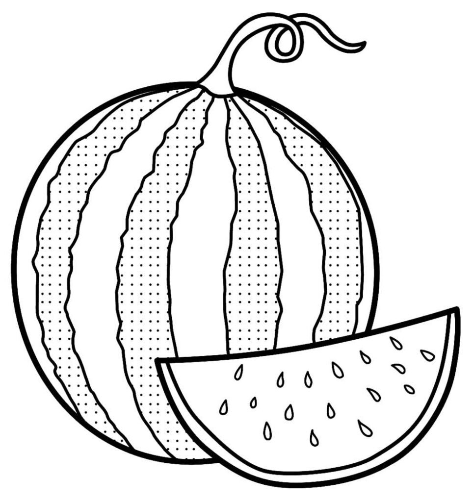 desenho de melancia para colorir 2
